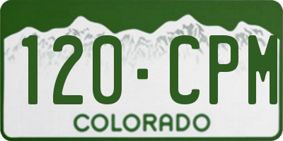 CO license plate 120CPM