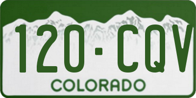 CO license plate 120CQV