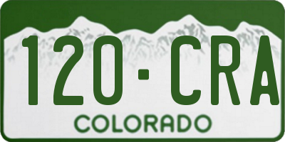 CO license plate 120CRA