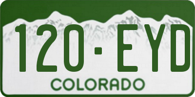 CO license plate 120EYD