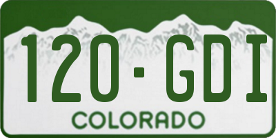CO license plate 120GDI