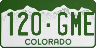 CO license plate 120GME