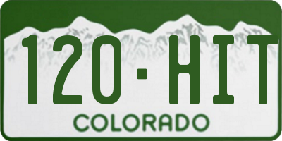 CO license plate 120HIT