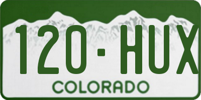 CO license plate 120HUX