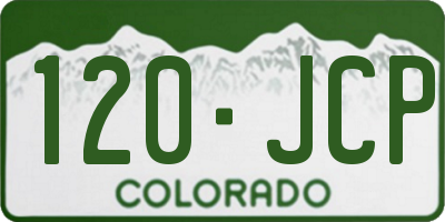 CO license plate 120JCP
