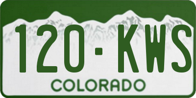 CO license plate 120KWS
