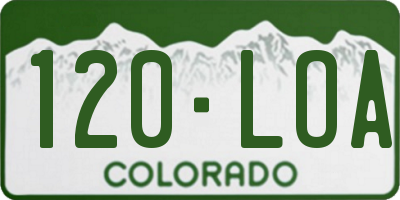 CO license plate 120LOA