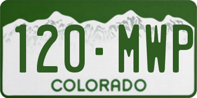CO license plate 120MWP
