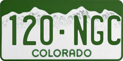 CO license plate 120NGC