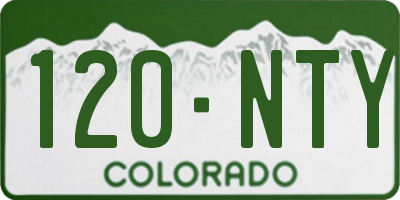 CO license plate 120NTY