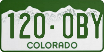CO license plate 120OBY