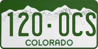 CO license plate 120OCS