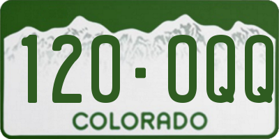 CO license plate 120OQQ