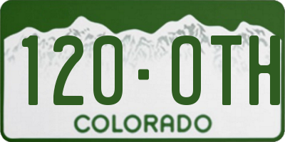 CO license plate 120OTH