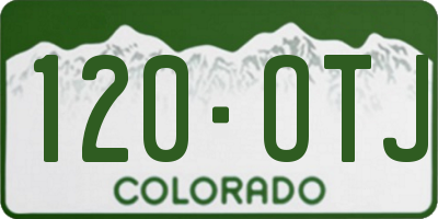 CO license plate 120OTJ