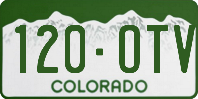 CO license plate 120OTV