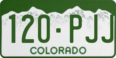 CO license plate 120PJJ