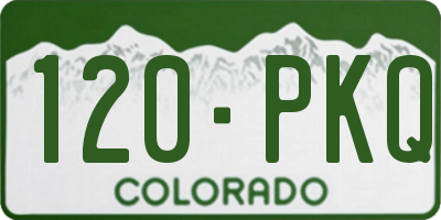 CO license plate 120PKQ