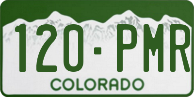 CO license plate 120PMR