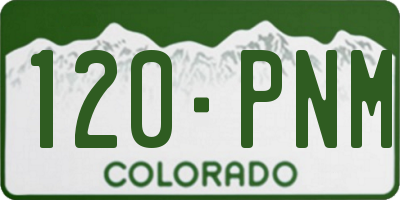 CO license plate 120PNM