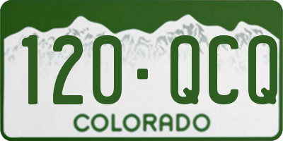 CO license plate 120QCQ