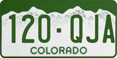 CO license plate 120QJA