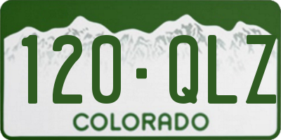 CO license plate 120QLZ