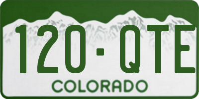 CO license plate 120QTE