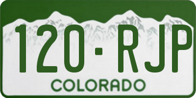 CO license plate 120RJP