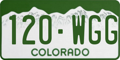 CO license plate 120WGG