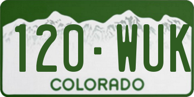CO license plate 120WUK