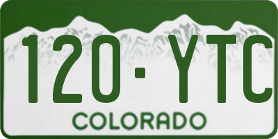CO license plate 120YTC