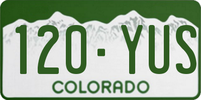 CO license plate 120YUS