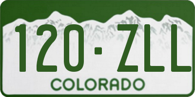 CO license plate 120ZLL