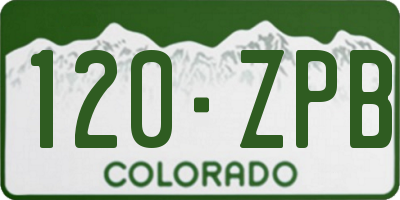 CO license plate 120ZPB