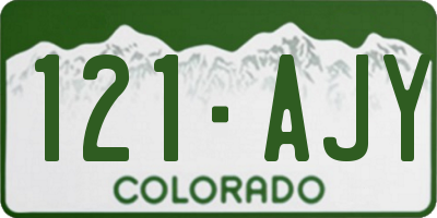 CO license plate 121AJY