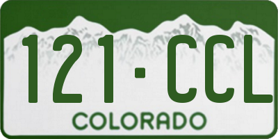 CO license plate 121CCL