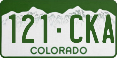 CO license plate 121CKA