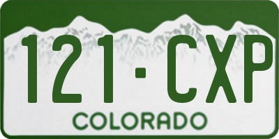 CO license plate 121CXP