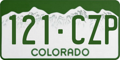 CO license plate 121CZP