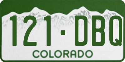 CO license plate 121DBQ