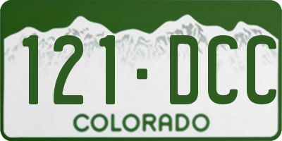 CO license plate 121DCC