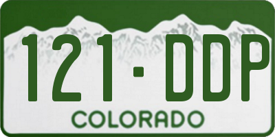 CO license plate 121DDP