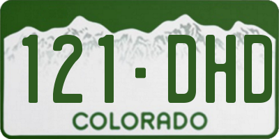 CO license plate 121DHD