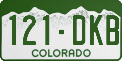 CO license plate 121DKB