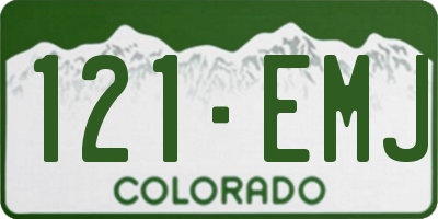 CO license plate 121EMJ