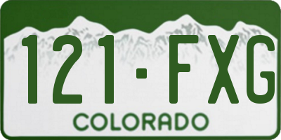 CO license plate 121FXG