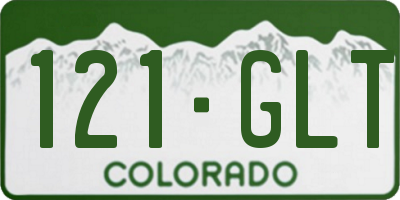 CO license plate 121GLT