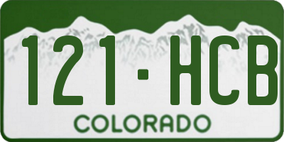 CO license plate 121HCB
