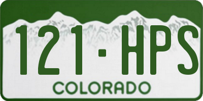 CO license plate 121HPS